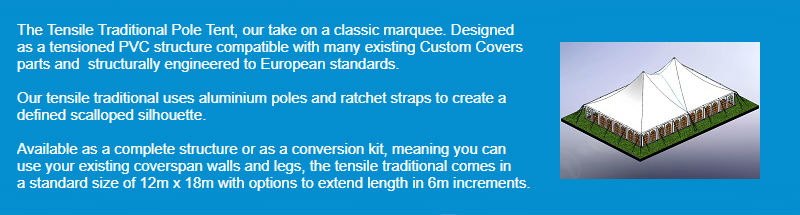 Tensile structure with text